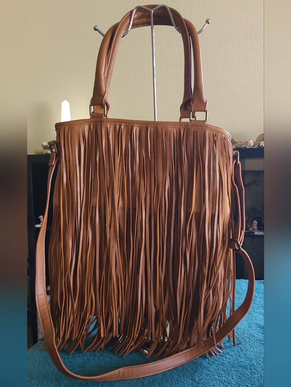 Mossimo Supply Co. Tan Fringe Shoulder/crossbody Bag